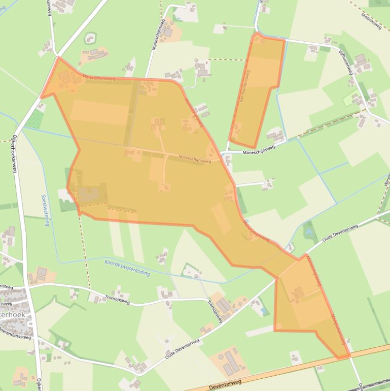 Kaart van postcodegebied 7451LK.