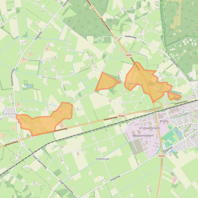 Kaart van postcodegebied 7451LT.