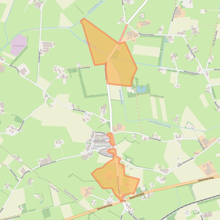 Kaart van postcodegebied 7451LV.