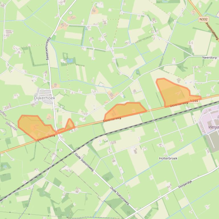 Kaart van postcodegebied 7451MC.