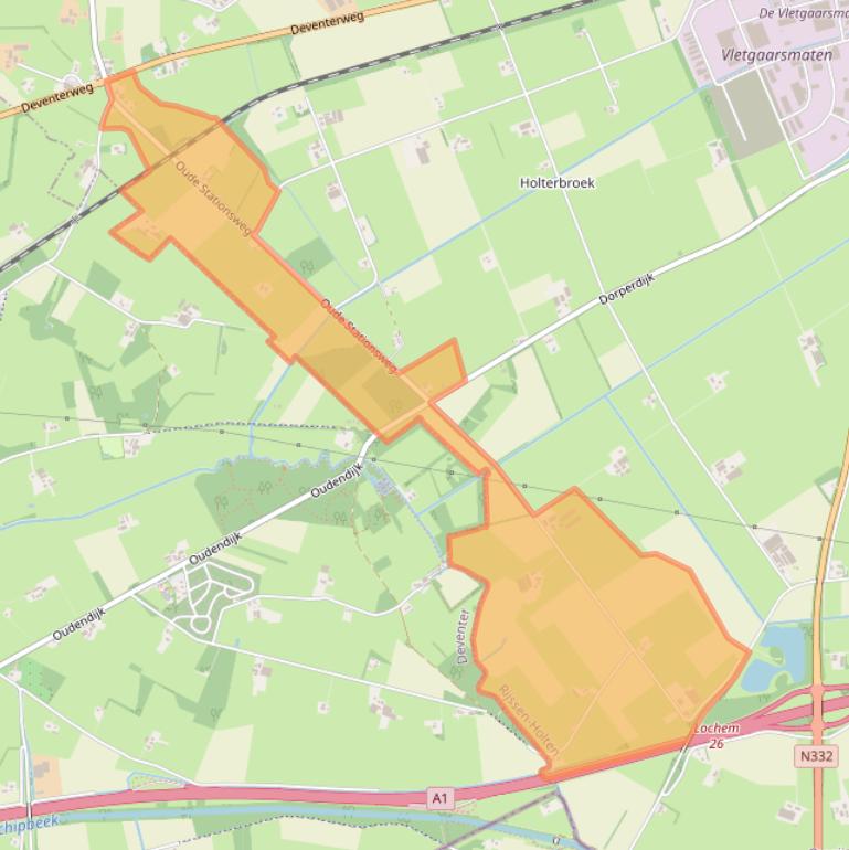 Kaart van postcodegebied 7451ME.