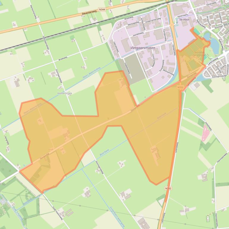 Kaart van postcodegebied 7451MK.
