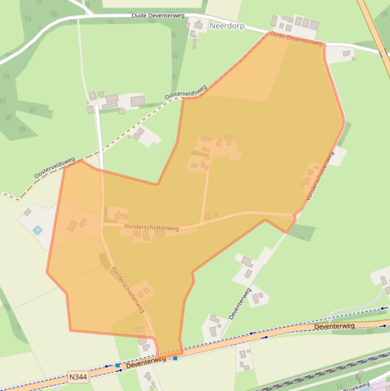 Kaart van postcodegebied 7451MN.