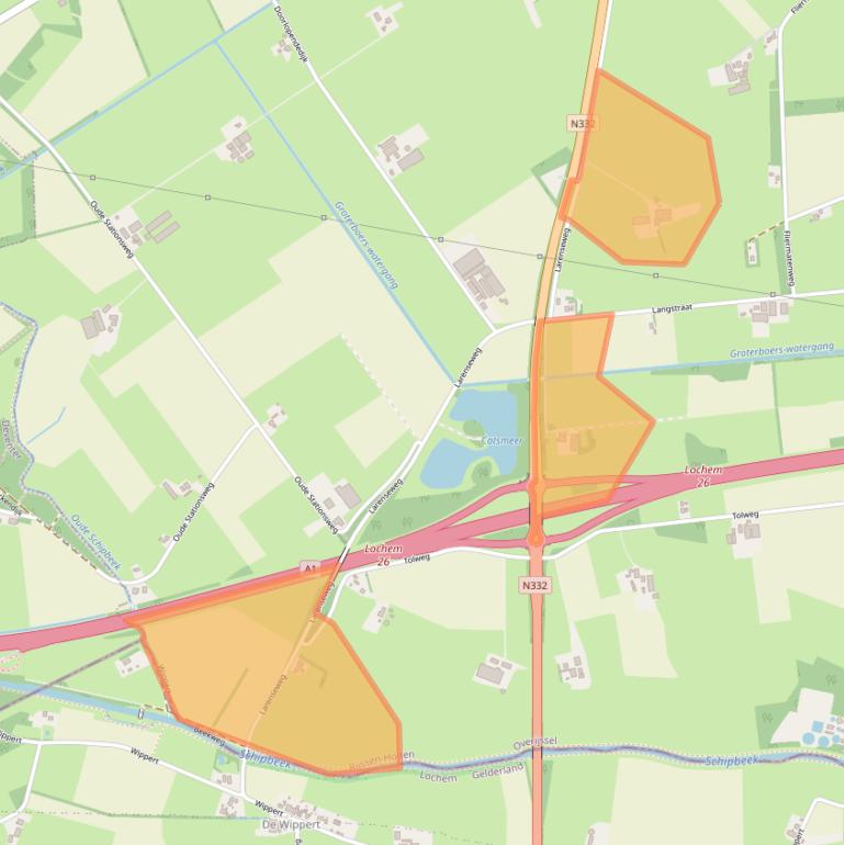 Kaart van postcodegebied 7451NA.