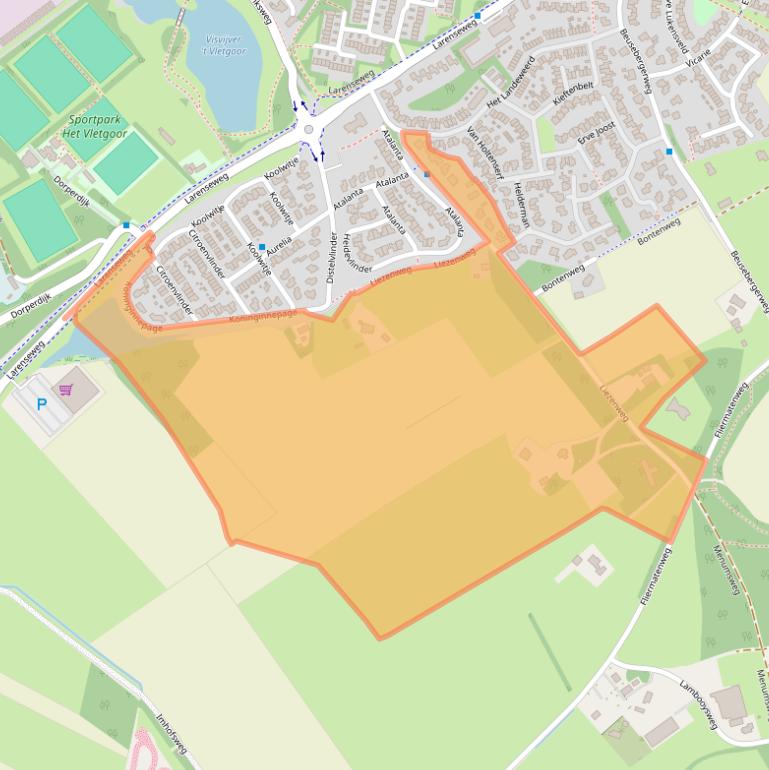 Kaart van postcodegebied 7451NL.