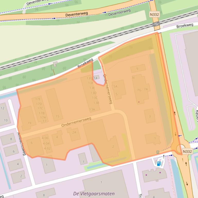 Kaart van postcodegebied 7451PK.