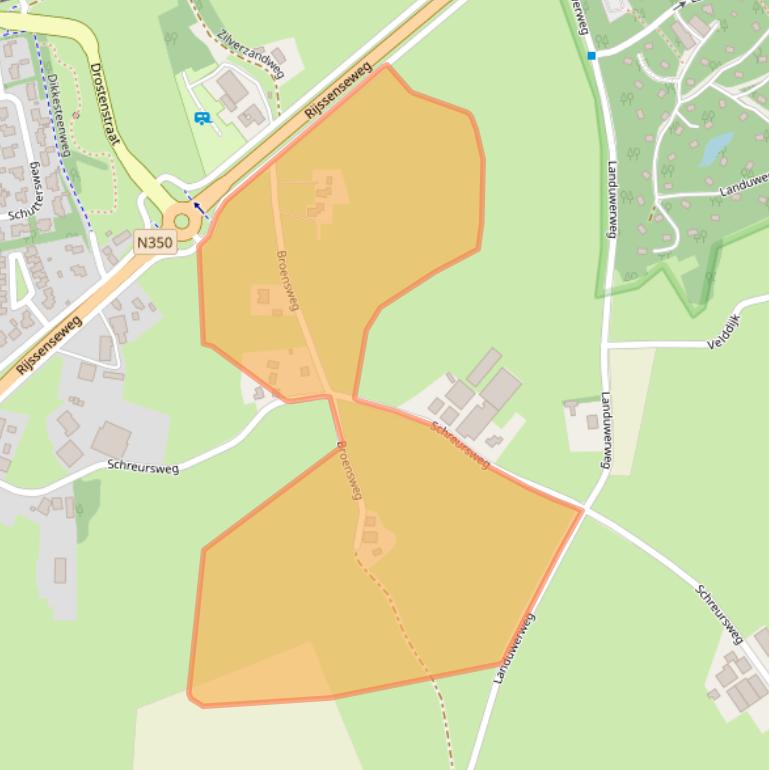 Kaart van postcodegebied 7451RH.