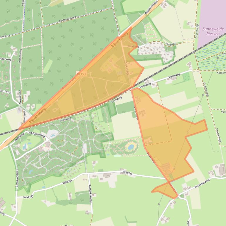 Kaart van postcodegebied 7451RL.