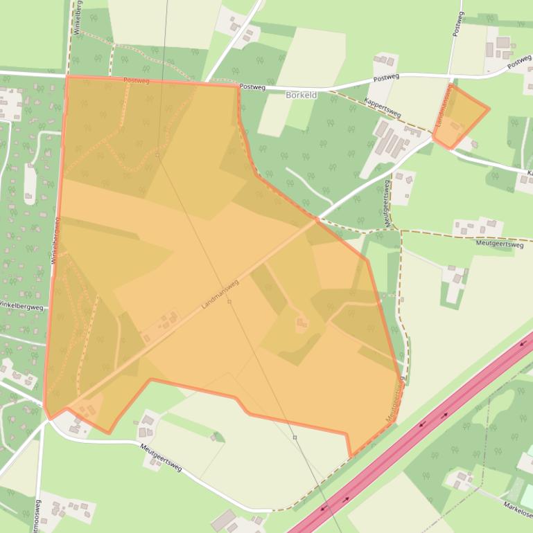 Kaart van postcodegebied 7451SZ.