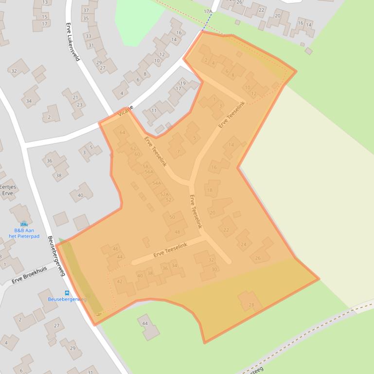 Kaart van postcodegebied 7451WE.