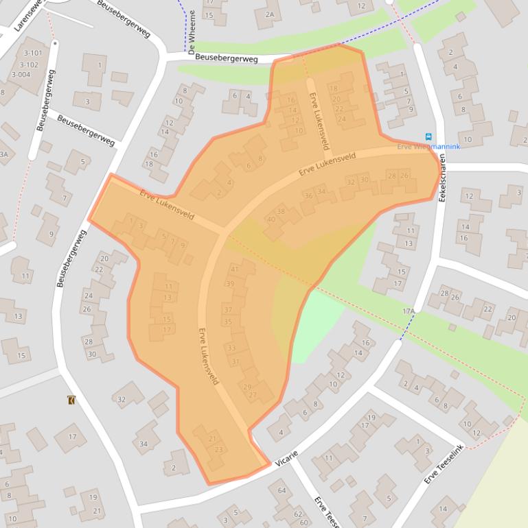 Kaart van postcodegebied 7451WH.