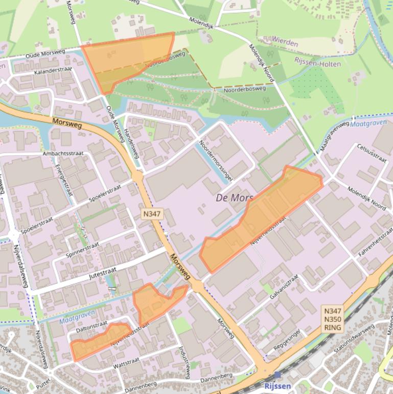 Kaart van postcodegebied 7461AD.