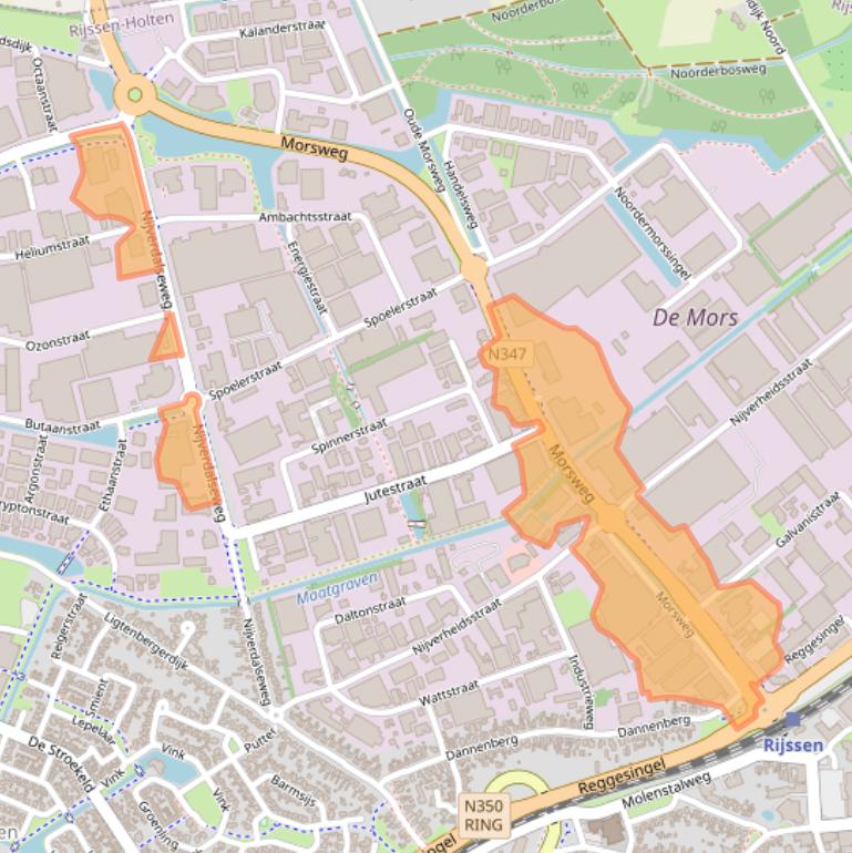 Kaart van postcodegebied 7461AG.