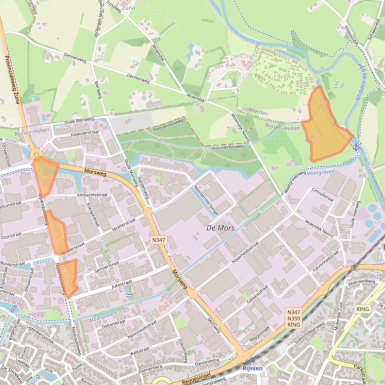 Kaart van postcodegebied 7461AH.