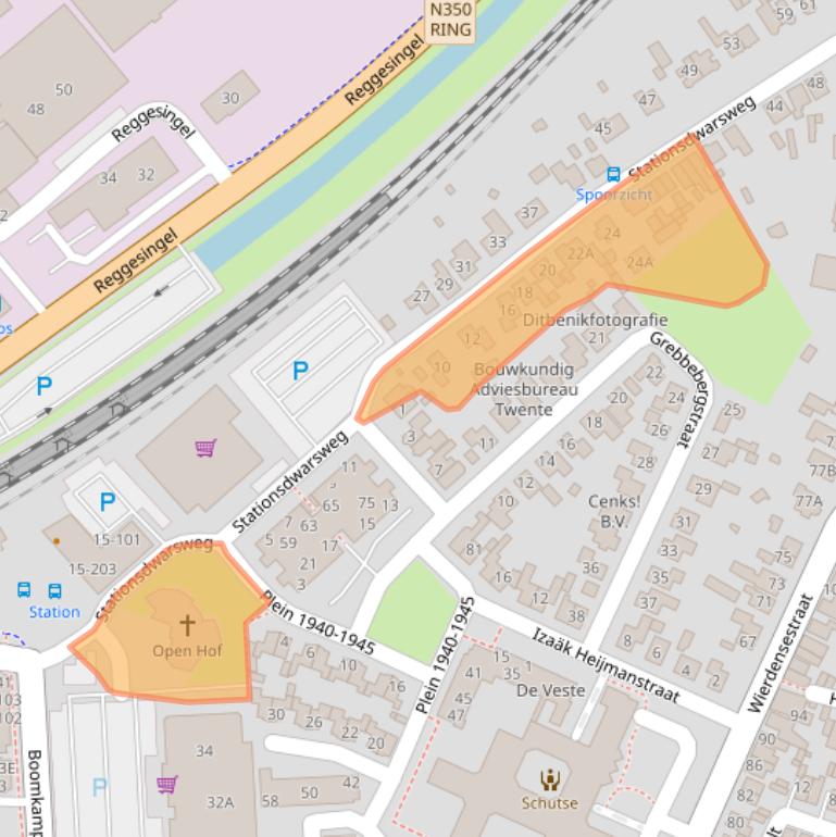 Kaart van postcodegebied 7461AT.