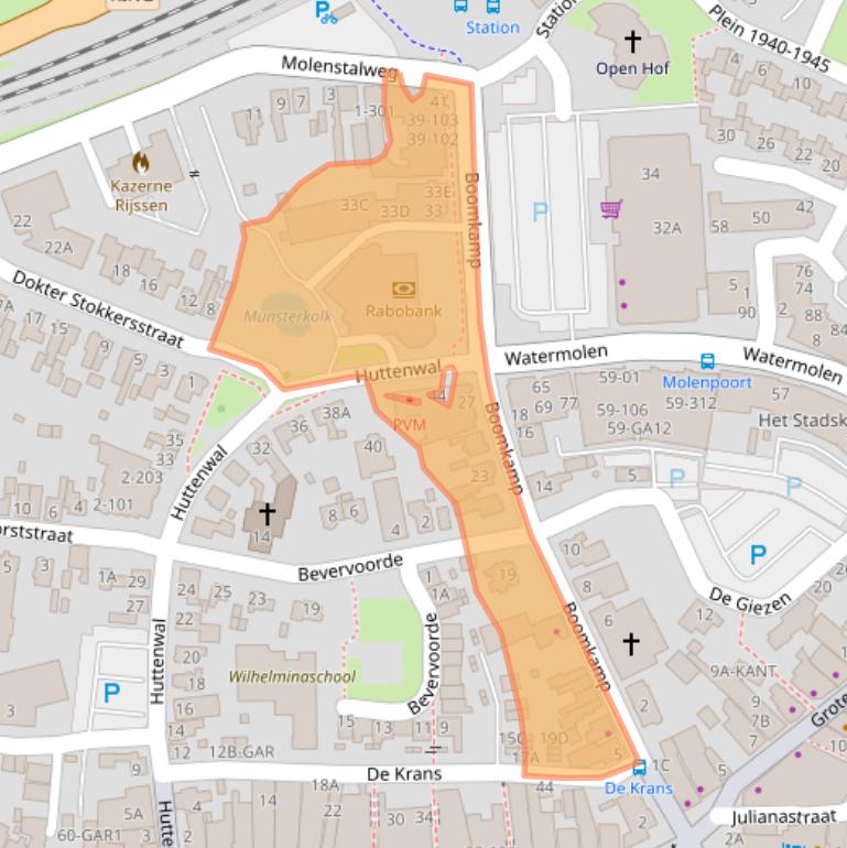 Kaart van postcodegebied 7461AW.