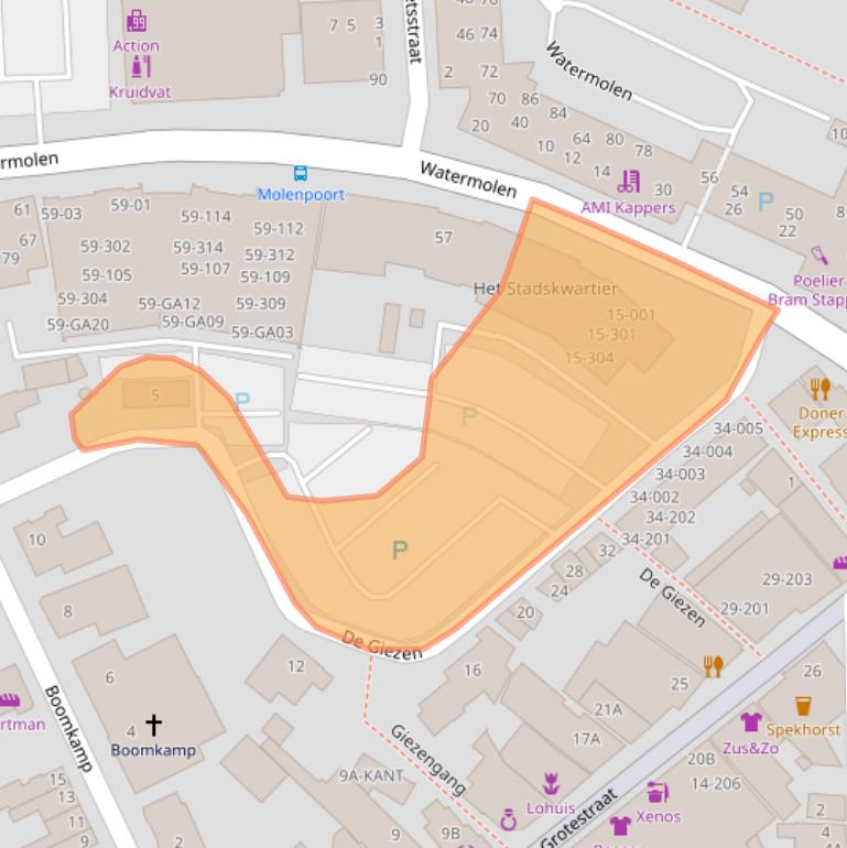 Kaart van postcodegebied 7461BG.