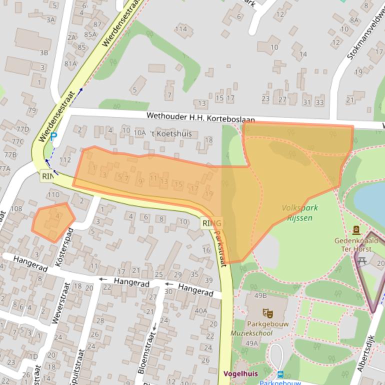 Kaart van postcodegebied 7461BP.