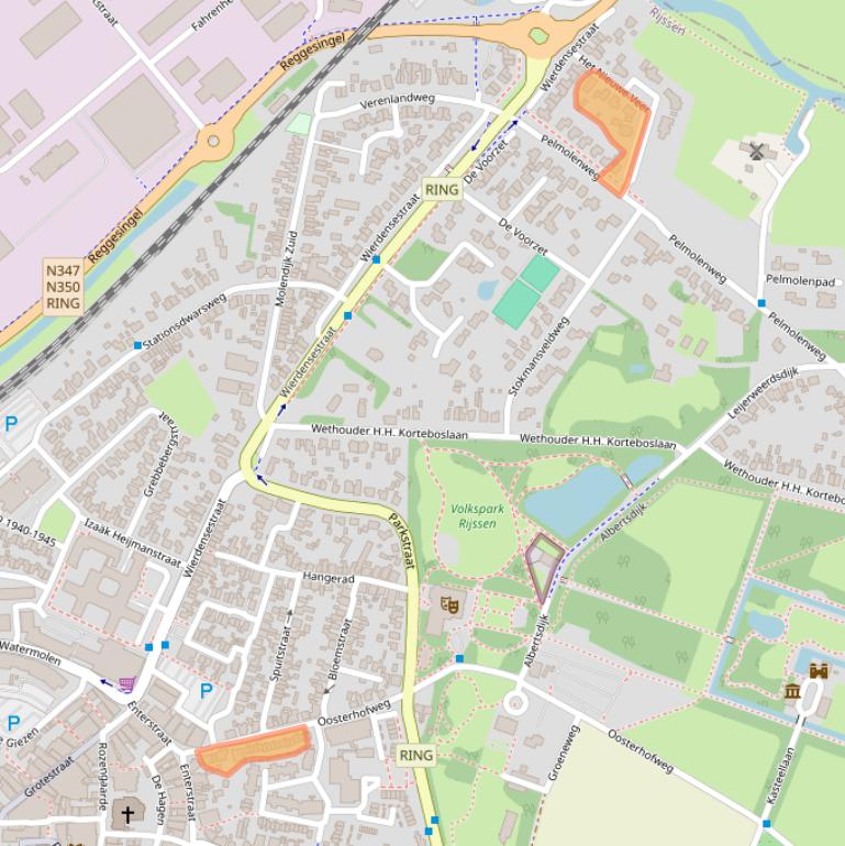 Kaart van postcodegebied 7461BV.