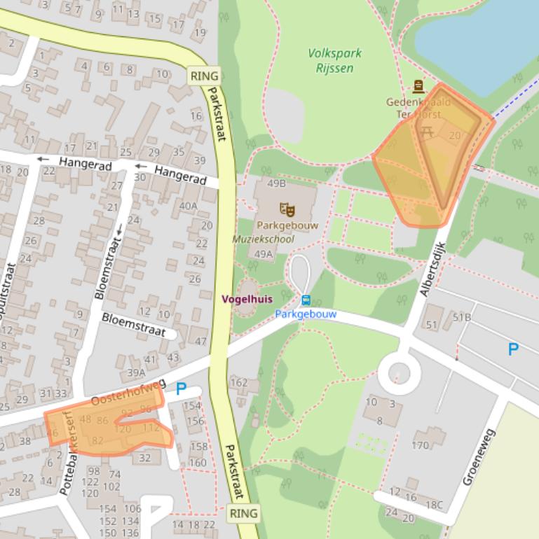 Kaart van postcodegebied 7461BW.