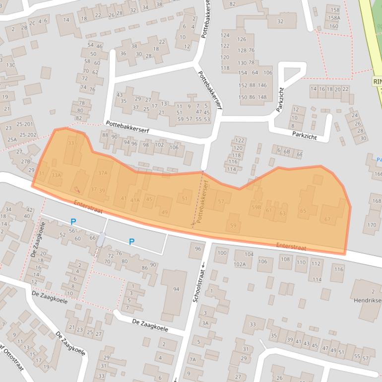 Kaart van postcodegebied 7461CG.