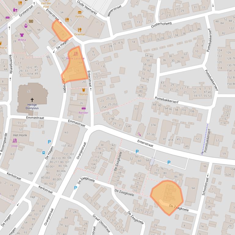 Kaart van postcodegebied 7461CH.