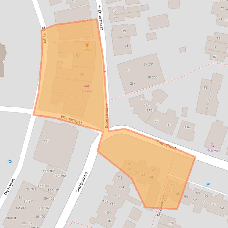 Kaart van postcodegebied 7461CJ.