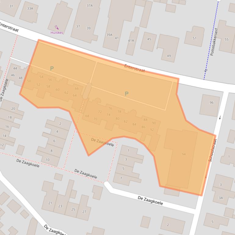 Kaart van postcodegebied 7461CK.