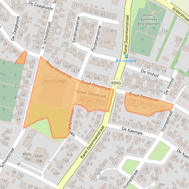 Kaart van postcodegebied 7461CW.