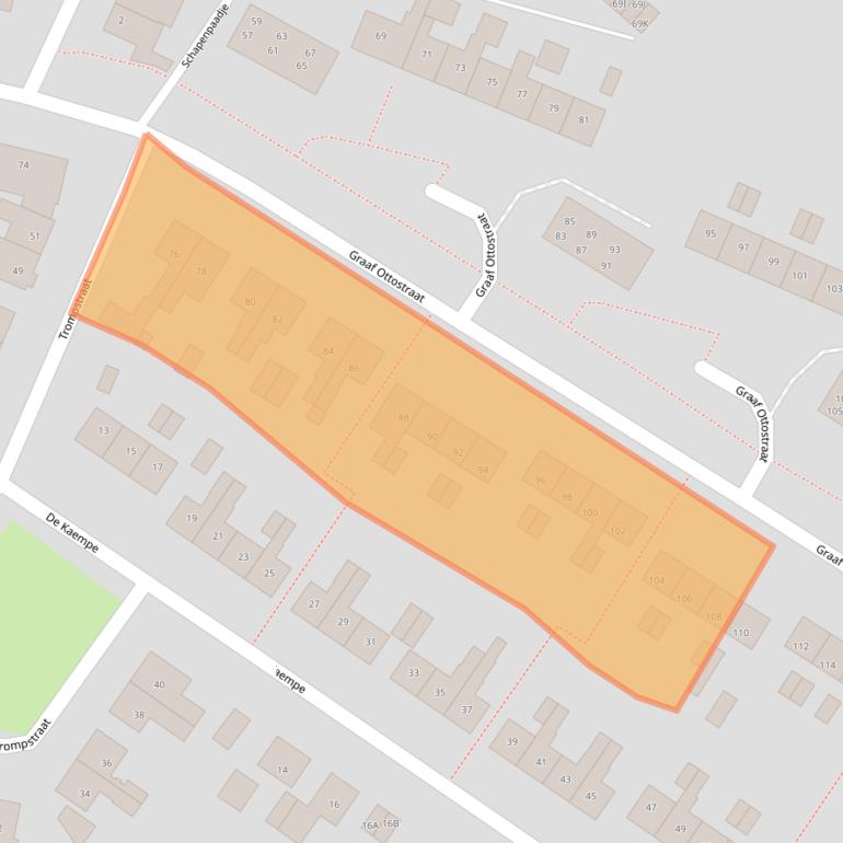 Kaart van postcodegebied 7461CX.