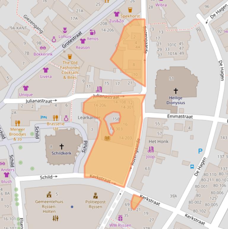 Kaart van postcodegebied 7461DB.