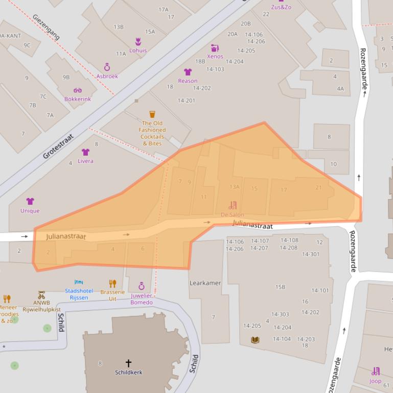 Kaart van postcodegebied 7461DC.