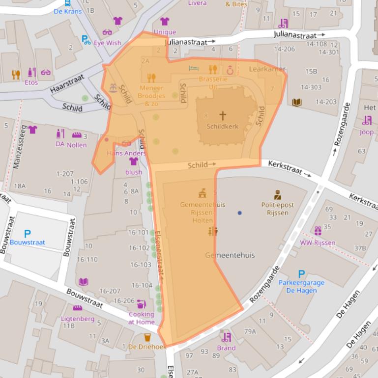 Kaart van postcodegebied 7461DD.