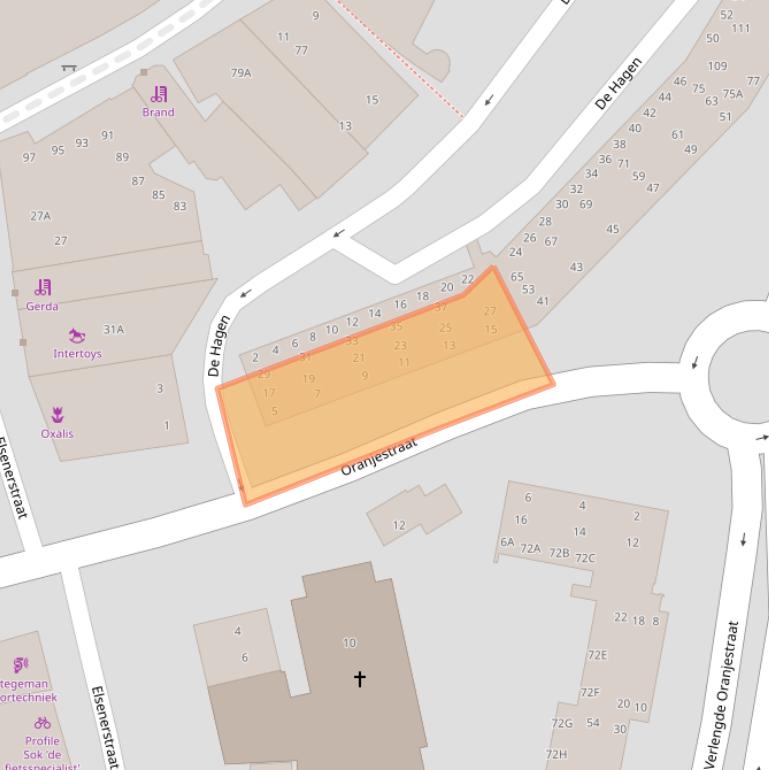 Kaart van postcodegebied 7461DG.