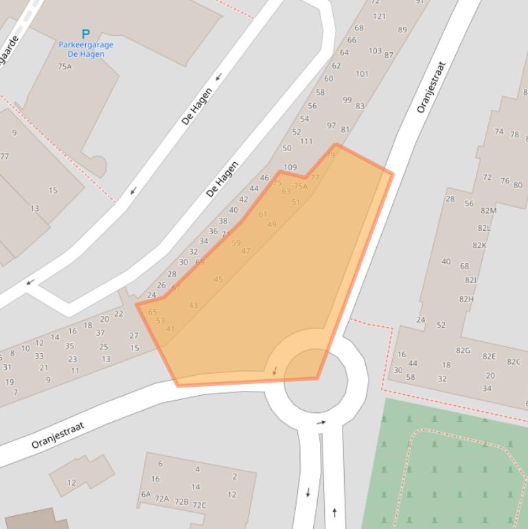 Kaart van postcodegebied 7461DH.