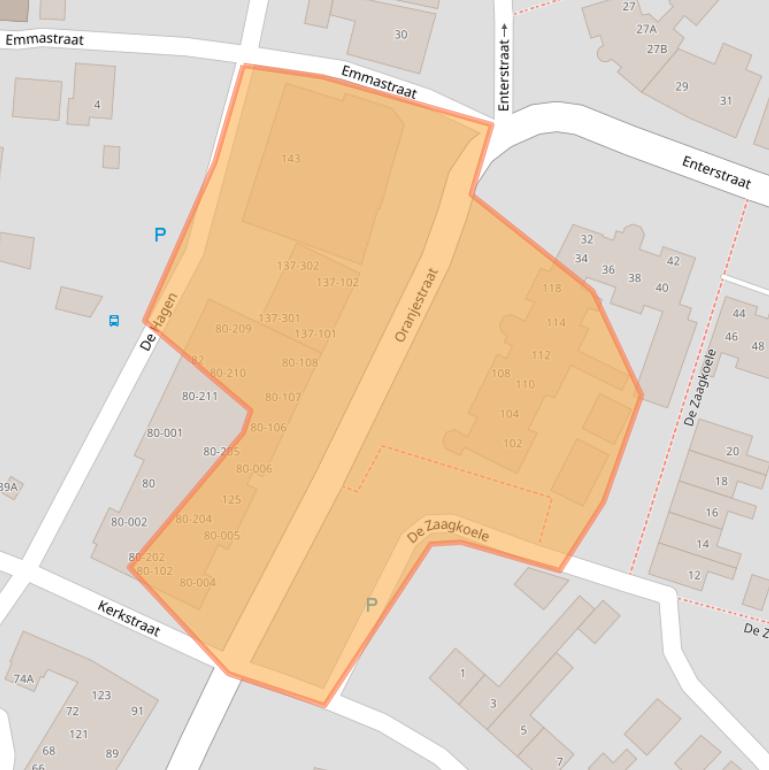 Kaart van postcodegebied 7461DK.