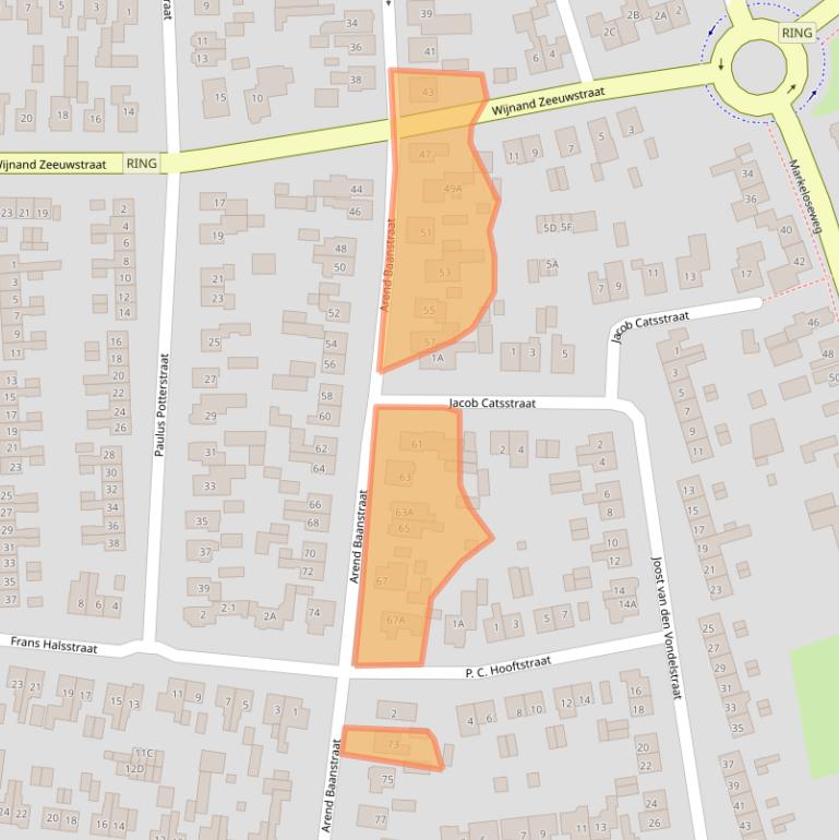 Kaart van postcodegebied 7461DS.