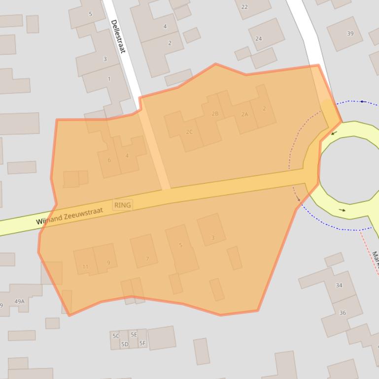 Kaart van postcodegebied 7461EA.