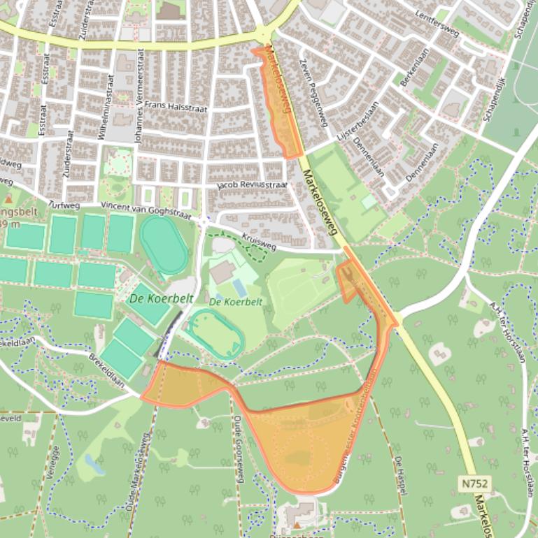 Kaart van postcodegebied 7461EE.