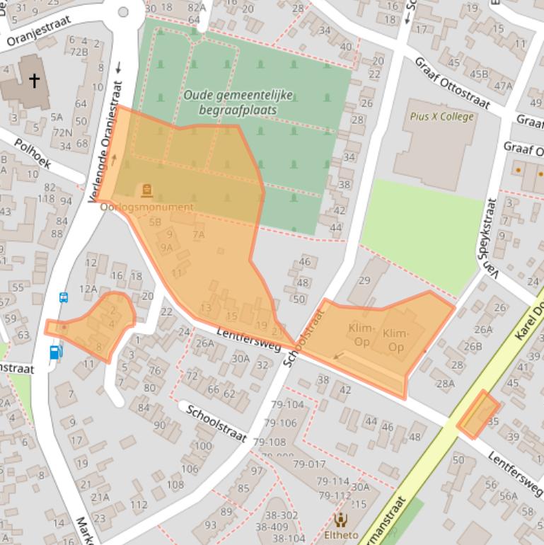 Kaart van postcodegebied 7461EJ.