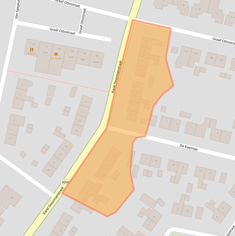 Kaart van postcodegebied 7461EN.