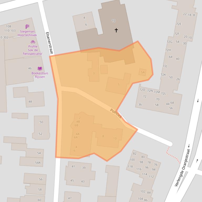 Kaart van postcodegebied 7461EX.