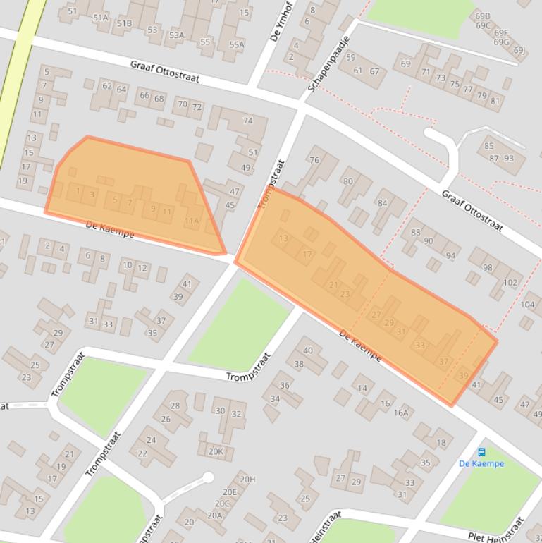 Kaart van postcodegebied 7461GD.