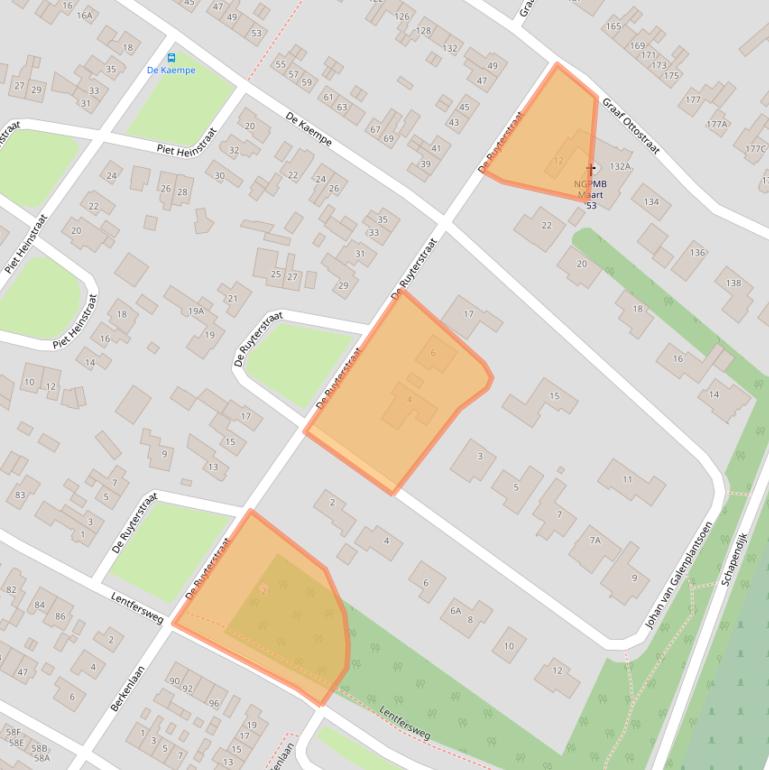 Kaart van postcodegebied 7461GK.