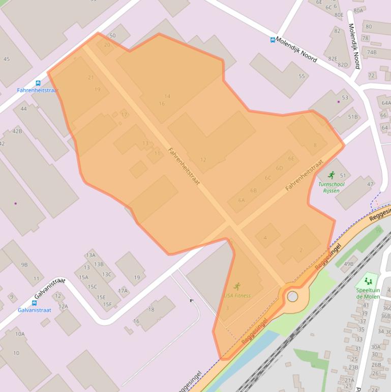 Kaart van postcodegebied 7461JA.