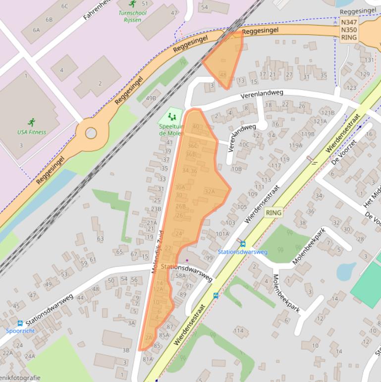 Kaart van postcodegebied 7461JB.