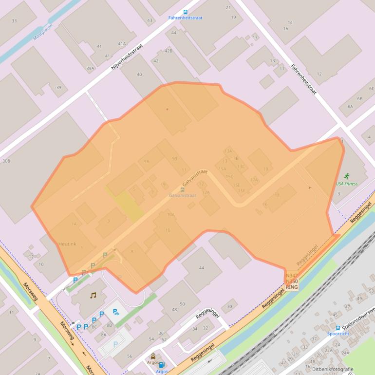 Kaart van postcodegebied 7461JC.