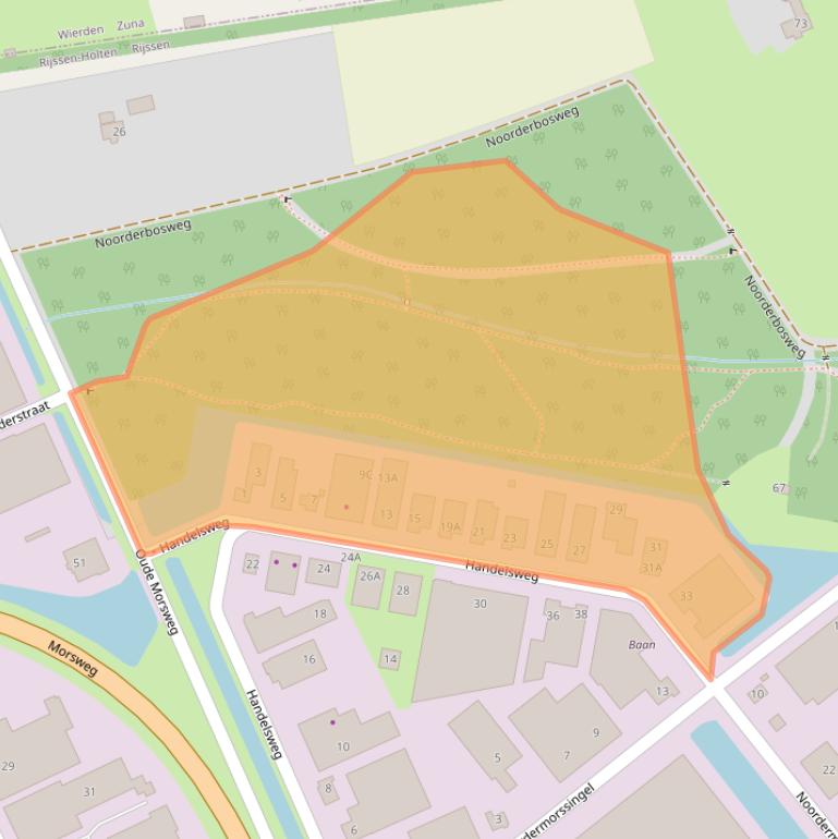 Kaart van postcodegebied 7461JJ.