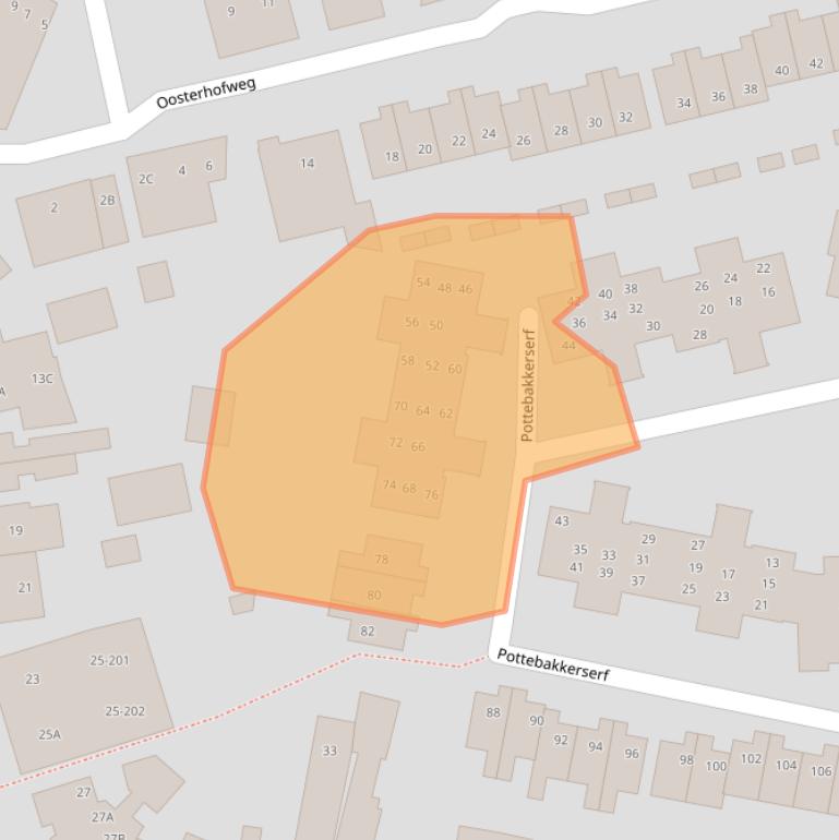 Kaart van postcodegebied 7461KB.