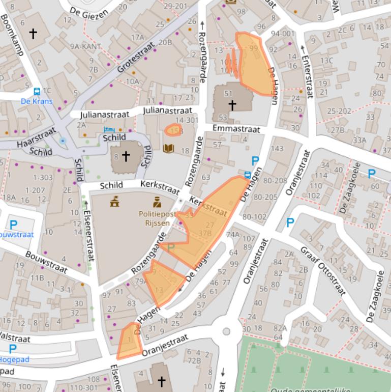 Kaart van postcodegebied 7461LA.